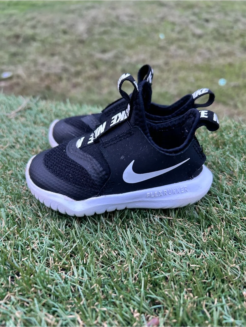 Nike Flex Shoes Runner Sneakers Infant Baby Slip On , Size 5c,AT4665-001 3C Blac